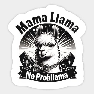 NO PROB-LLAMA! Retro Funny Llama Alpaca Graphic Sticker